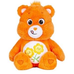 Care Bears Friend Bear 14" Medium Plush stuff animal orange flowers toys kids